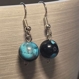 Agate Stone Bead Earrings